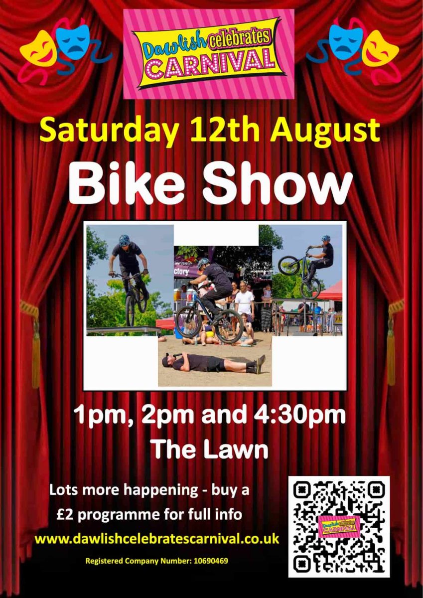 Dawlish Celebrates Carnival 2023 Bike Show Poster