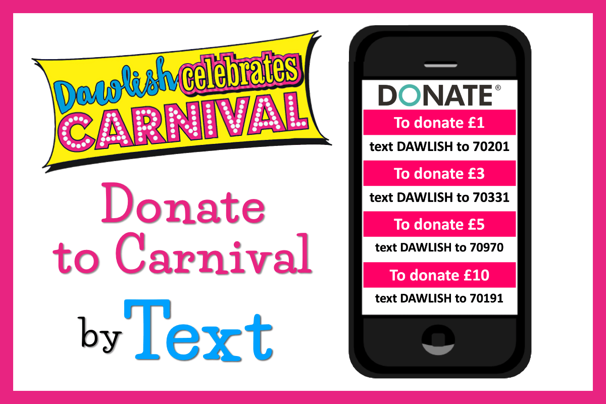 Dawlish Celebrates Carnival Donate by Text image